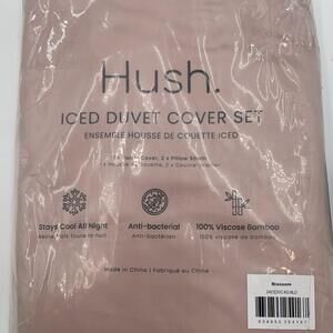 Hush Iced Duvet Cover Set King Blossom Pink Bamboo Cooling Adults Bedding New